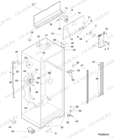 Взрыв-схема холодильника Kelvinator KNT20RME - Схема узла C10 Cabinet